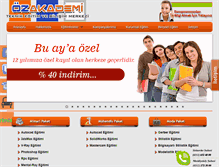 Tablet Screenshot of ozakademi.com